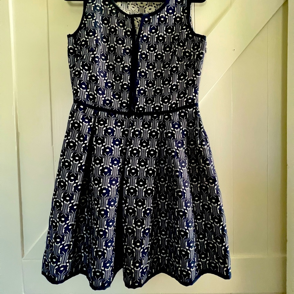 NWOT Max Studio Blue White Dress Sz 4